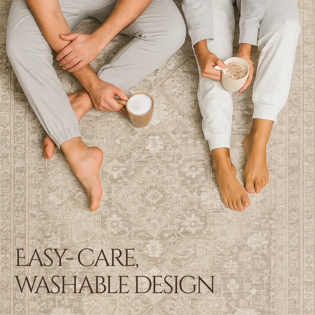 Soft Studio Co Distressed Washable Floor Rug